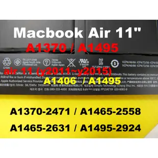 高品質 電池 Apple mac book air 11吋  A1465 A1495 A1406 A1370-2471