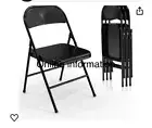 (4) Black Metal Folding Chairs