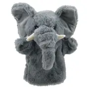 The Puppet Company Elephant Animal Puppet Buddies 25cm Hand Toy Grey Kids 12m+