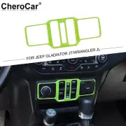 Green Window Control Panel Switch Trim Frame for Jeep Wrangler JL&JT Accessories (for: Jeep)