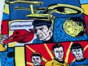 Star Trek Kirk Spock McCoy Fleece Fabric Craft Quilting Camelot Fabric 74" 2.05Y