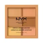 NYX Professional Makeup Conceal Correct Contour Palette, Medium, 6 colors