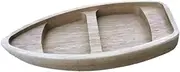 MYCENSE Wooden Boat Wooden Ornaments Bookcase Decor Boat Craft Wood Canoe for Shelf Tabletop DIY Projects 17 cm Birthday Gifts