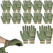 Meindin Work Gloves, Non-Slip Work Gloves 12 Pairs, Safe Multifunctional Protection Gauntlet, Thickened Labor Working Accessories for Men Women