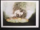POSTCARD DISNEY SNOW WHITE & THE SEVEN DWARFS, WITCH MAKING POISON APPLE