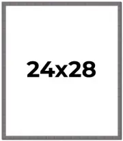 24x28 Frame Blue Kingsley Pewter Solid Wood Picture Frame Width 0.75 Inches |Int