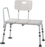 New VMS Bath Tub Transfer Bench Heavy Duty Bath Shower Chair 300lbs Weight Cap.