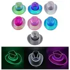 Western Hat Bar Costume Photo Props Headwear Glow Sun Hat Light up Cowboy Hat