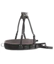 Luxury leather breastplate for carriage harness article AS00200 AmaHorse