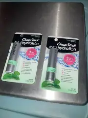 2 ChapStick Total Hydration Cooling Peppermint Non-Tinted Lip Balm Care .12oz