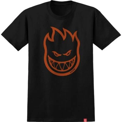 Spitfire Wheels Bighead Black/Burnt Orange Men's Short Sleeve T-Shirt - Small