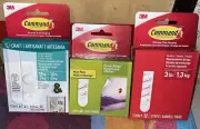 ✔ 3 Packs 3M Command Hanging Strip Value Packs Various Sizes S,M & Lg 72 Strips