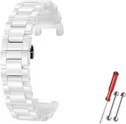 [BHUTMPJK] HPEPGCUCNT Black White Pearl Ceramic Watch Band Fit For Mk Women's Bracelet MK6985 MK5896 MK5354 MK5774 Ceramic WatchStrap 20.12mm