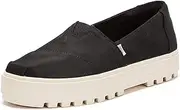 [TOMS] Womens Alpargata Lug Slip-On Shoes, Size: 10 B(M) US, Color: Black Utility Twill