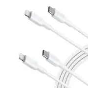 Anker USB C to MFi Certified Lightning Cable [6ft, 2-Pack] Powerline II iPhone