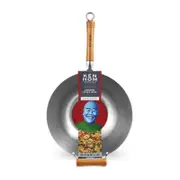 Ken Hom Excellence 32cm Carbon Steel Non-Stick Wok - Grey