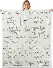 Feelyou Maths Fleece Throw Blanket Throw 50"x60" Function Plush Blanket for Bed Sofa Couch Formula Sherpa Blanket Beige Fuzzy Blanket Room Decor Flannal Blanket