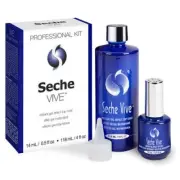 Seche Vive Instant Gel Effect Top Coat Fast Dry Nail Refill Kit 4oz+0.5oz 2023