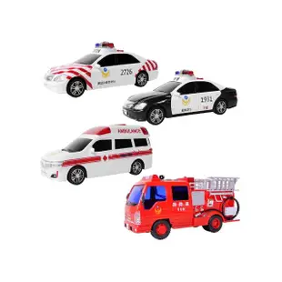 【KIDMATE】救援車隊(錄音 台灣玩具車 仿真 磨輪車 聲光玩具 中文語音 ST安全玩具)