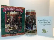 1994 Budweiser Holiday Stein in Box with Certificate of Authenticity