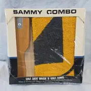 Vintage SAMMY Combo Golf Shoe Brush & Magic Yellow Towel NOS
