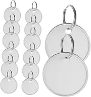 LALAFINA 80pcs Blank Round Metal Rim Key Tags with Split Rings Paper Labels for Home Office Car and Party Use Versatile Key Id Tags for Easy Organization and Identification