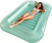 Inflatable Pool Loungers - Foldable Chair Bed Float with ThickenSupported, Adjustable Headrest | Lake Floats for Adults Summer Poolside Camping Vacation Beach Backyard Outdoor Use