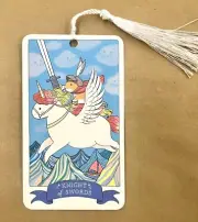 Knight of Swords - Kawaii Tarot Bookmark Card Deck - Action & Determination