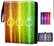 Premium Card Binder 4 Pocket 400 Sleeves Trading Card Collector Binder With Zip