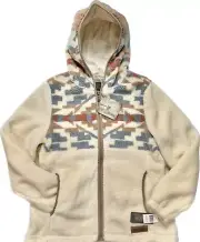 Pendleton Womens XXL Plush Aztec Fully Lined Fleece Jacket Hoodie Nwt