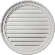 Ekena Millwork Gable Louver Vent 24" Round Intake Weather Resistant Polyurethane