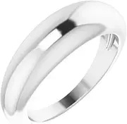 [JewelryWeb] 925 Sterling Silver 6mm Polished Petite Dome Ring Size 7 Band Style-Ring for Women