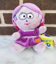 Build A Bear Smallfry Frightful Fun Girl 7" Plush- Purple Patchwork Dress 2013