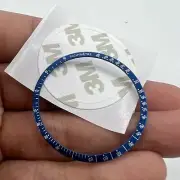 Aluminum Alloy Blue Ring+White Font 38.5mm Watch Bezel for Omega Speedmaster