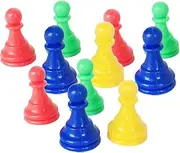 Abaodam Chess Checkers Set 64pcs Plastic Chessman Board Game Accessories Boys and Girls Chess Game Educational Toys
