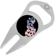 Colorful Flowers Golf Ball Marker Divot Repair Tool Bottle Opener