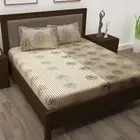 Cotton Bedsheet for Double Bed with Two Pillow Covers, Beige