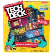 , Spongebob Sk8shop Fingerboard Bonus Pack, Collectible and Customizable Mini...