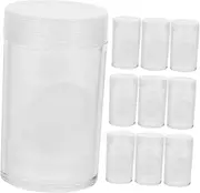 DOITOOL 10pcs Transparent Coin Storage Box Coin Holder Cases for Collectors