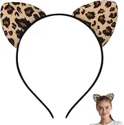 [Gwezmxs] Leopard Ears for Women/Adults, Cat Ears Headband Theme Party Carnival Decoration