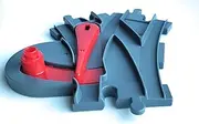 Train Tracks for Duplo Switch Intersection