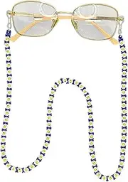 [Generic] Colorful Beaded Camomille Eyeglass Chain, Glasses Chains for Women, Beaded Glasses Chain, Handmade Chain for Glasses, Crochet Eyeglass Chain, Eye Jewelry