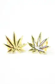 FULLY LACED WEED LEAF LACE LOCKS - GOLD PAIR - NIKE DUNK SB PHILLIES BLUNT