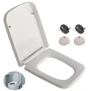 Square Toilet Seat Soft Close Quick Release Easy Clean Toilet Seat Replacement