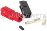 Powerwerx PP30-100 30 Amp Unassembled Red/Black Powerpole Connectors - 100 Sets