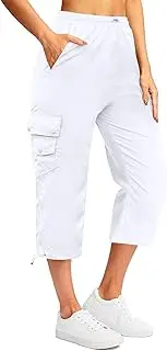 [Marvmys] Women's Cargo Capris Hiking Pants Lightweight Quick Dry Outdoor Athletic Travel Casual Loose Comfy with Pockets
