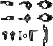 Headlights 12 Modes for 1:10 RC Crawler Truck Upgrade Accessories, 4pair Car Steering Set Black
