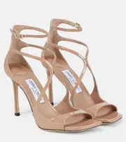 [Jimmy Choo] Jimmy Choo Azia 95 patent leather sandals AU 9 pink
