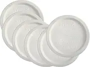 Weck Jar Keep Fresh Plastic Lids, 6 PACK, Medium -80 Millimeter --Fits models 900, 976, 746, 901, 996, 958﻿