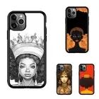 For iPhone 14 15 Pro X XS Max Plus Non-slip Case Queen Black Girl Melanin